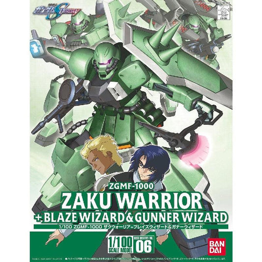 Bandai 1/100 No.06 ZGMF-1000 Zaku Warrior + Blaze Wizard & Gunner Wizard - Kidultverse
