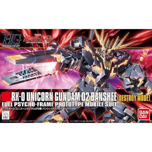 Bandai HGUC 1/144 No.134 RX-0 Unicorn Gundam 02 Banshee [Destroy Mode] - Kidultverse