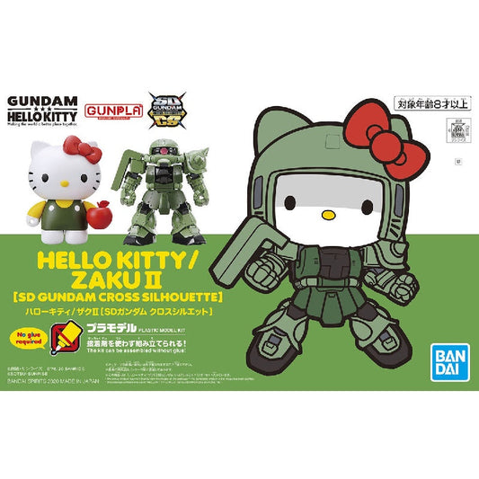 Bandai SD Gundam Cross Silhouette: Hello Kitty / MS-06 Zaku II - Kidultverse