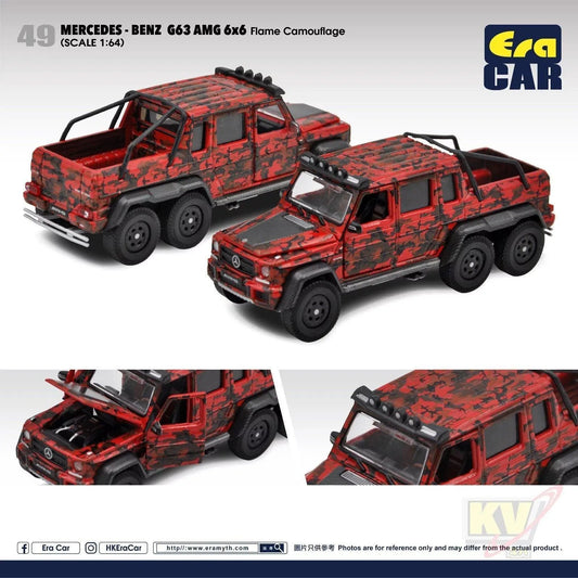 Era Car ERA#49 1/64 Mercedes Benz G63 AMG6X6 Flame Camouflage - Kidultverse