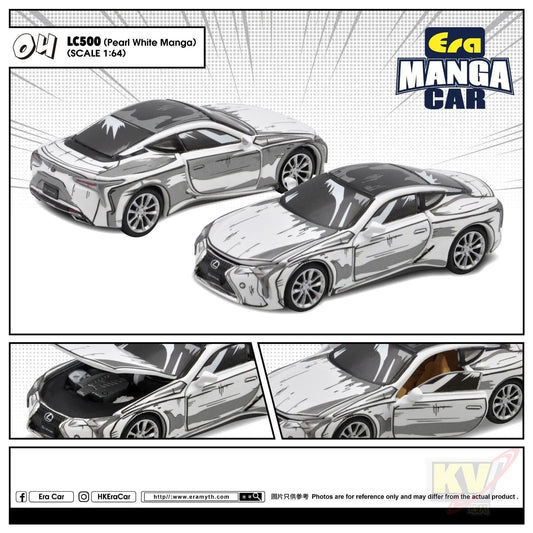 Era Car ERAM#04 1/64 Lexus LC500 (Pearl White Manga) Era Car Manga Series - Kidultverse