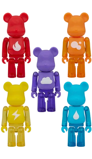 Medicom Toy BE@RBRICK Japan Pavilion 100% Element 5pcs Set (EXPO2025 Exclusive) - Kidultverse