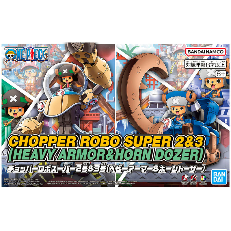 Bandai One Piece Chopper Robo Super No.2 & 3 Heavy Armor & Horn Dozer Set - Kidultverse