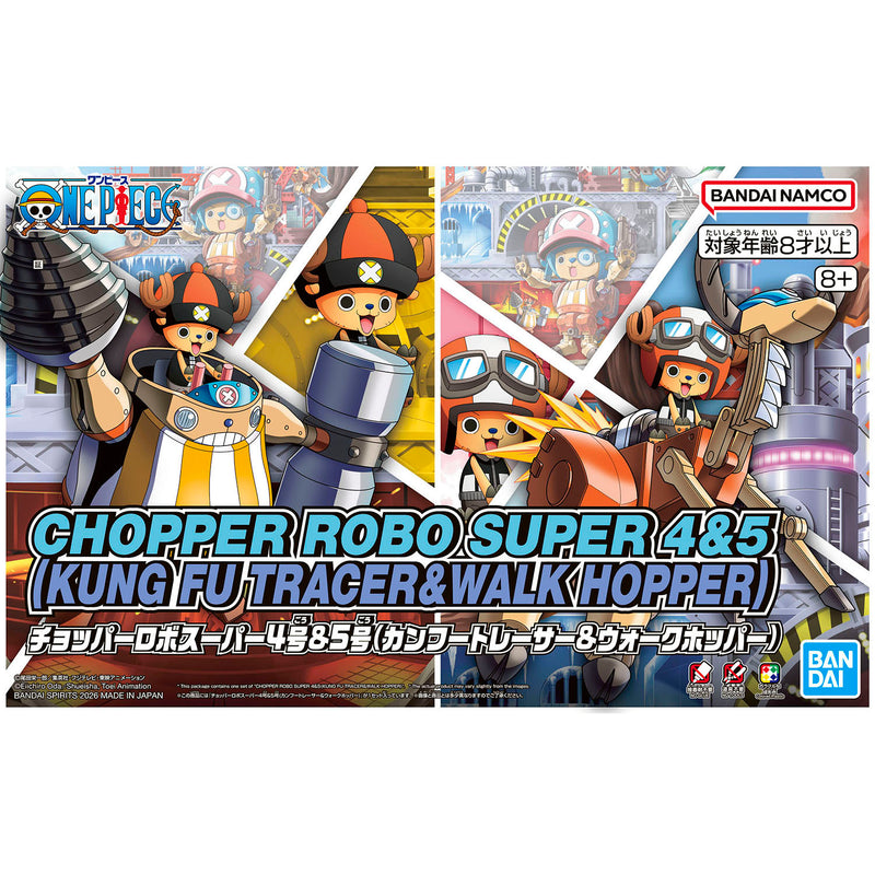 Bandai One Piece Chopper Robo Super No.4 & 5 Kung Fu Tracer & Walk Hopper Set - Kidultverse