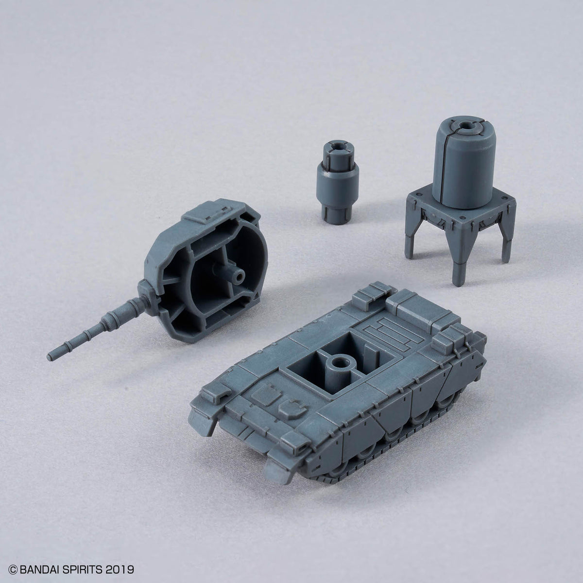 30 Minutes Missions 30MM 1/144 W-39 Option Parts Set 24 – disassembled tank hull and turret parts