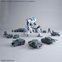 30 Minutes Missions 30MM 1/144 W-39 Option Parts Set 24 – group shot with mech and vehicles