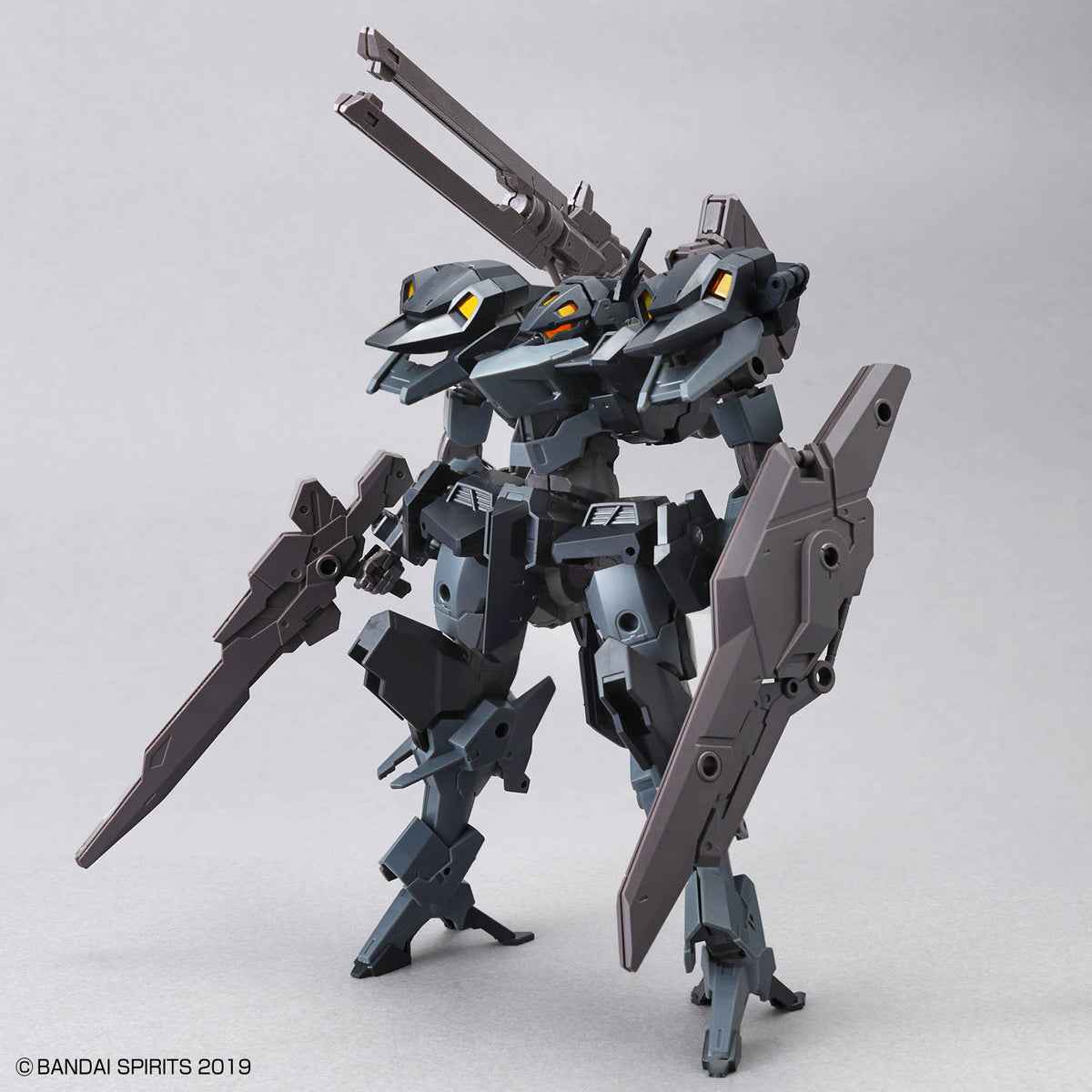 30 Minutes Missions 30MM 1/144 No.080 xEXM-000 Xenovalt – posed with blade, shield and raised cannon
