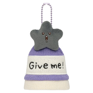 Chiikawa: Chiikawa Park Mascot Sized Knit Hat Keychain Black Star