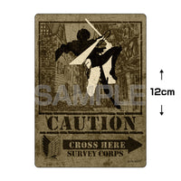 Attack on Titan: Survey Corps Crossing Caution Water Resistant Sticker