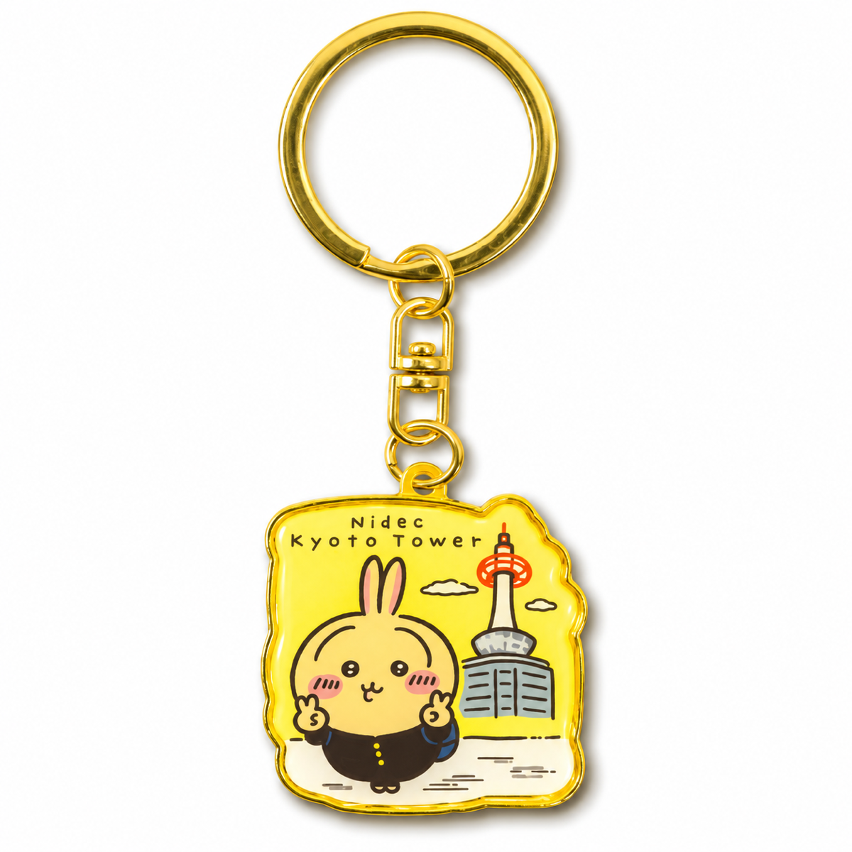 Chiikawa: Local Limited Diecut Keychain: Usagi [Nidec Kyoto Tower] (CKW11610)