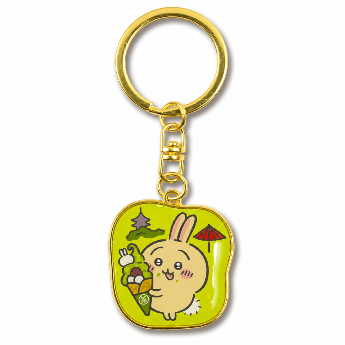 Chiikawa: Local Limited Diecut Keychain: Usagi [Kyoto Macha Ice Cream] (CKW46351)