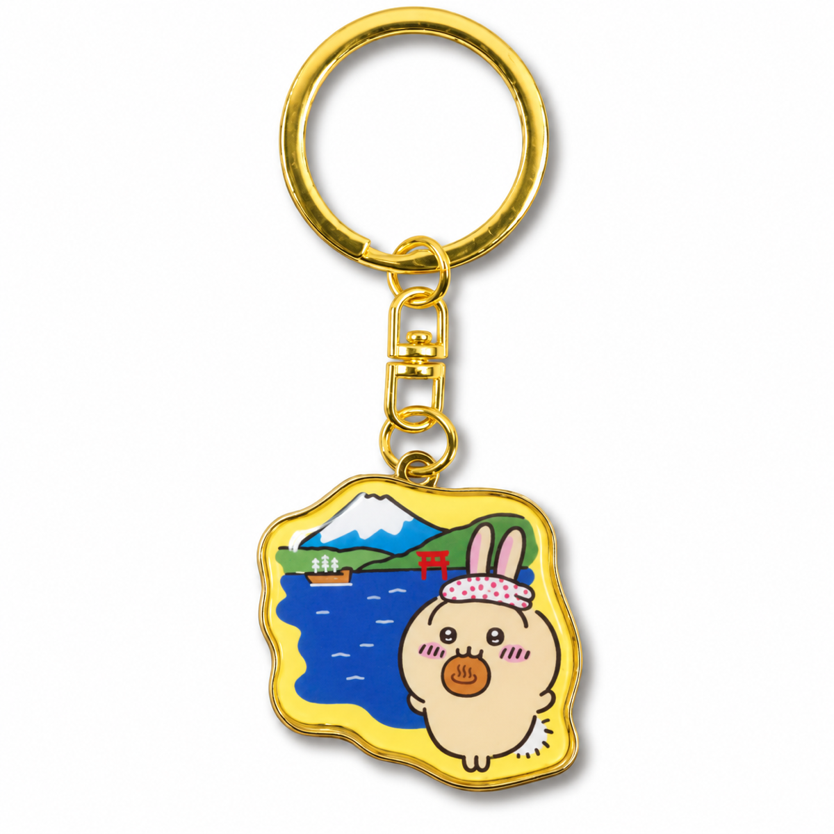Chiikawa: Local Limited Diecut Keychain: Usagi [Hakone Hot Spring Manju] (CKW46941)