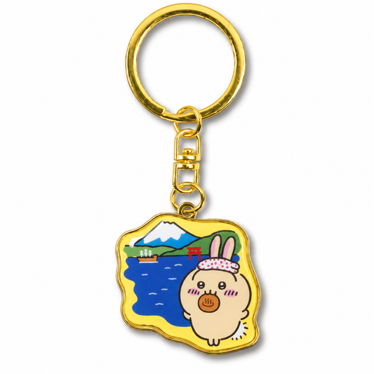 Chiikawa: Local Limited Diecut Keychain: Usagi [Hakone Hot Spring Manju] (CKW46941)
