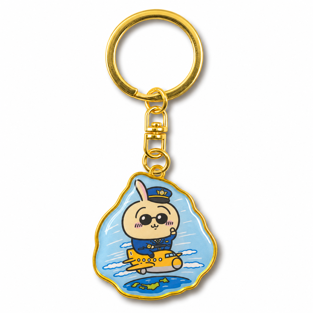 Chiikawa: Local Limited Diecut Keychain: Usagi [Airport Pilot] (CKW46971)