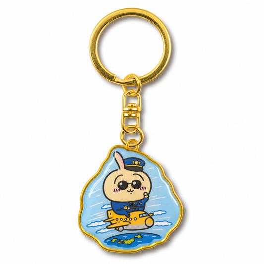 Chiikawa: Local Limited Diecut Keychain: Usagi [Airport Pilot] (CKW46971)