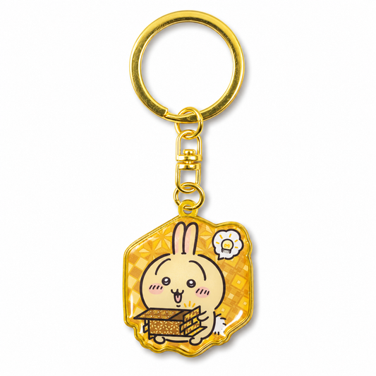 Chiikawa: Local Limited Diecut Keychain: Usagi [Hakone Yosegi Zaiku] (CKW47325)