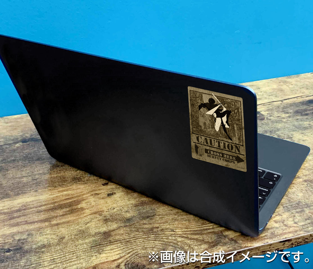 Attack on Titan: Survey Corps Crossing Caution Water Resistant Sticker
