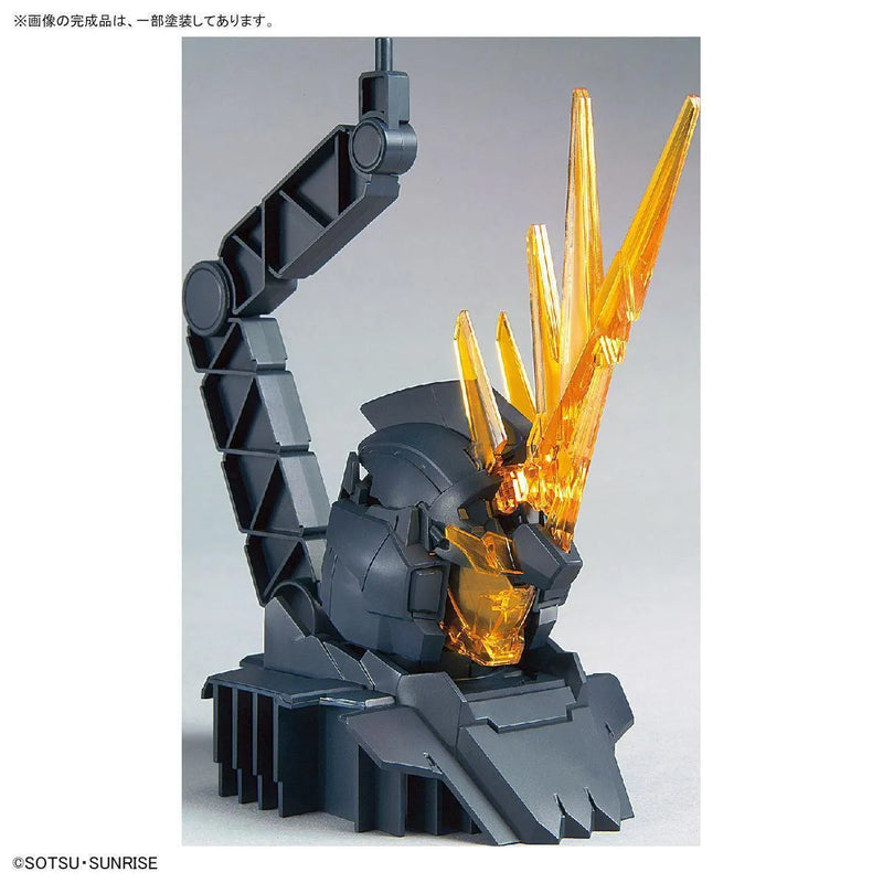 Bandai 1/48 The Gundam Base Limited Unicorn Gundam Head Display Base (Psycho-frame Color Variation Ver.) & Unicorn Gundam 02 Banshee Head Display Base Set - Kidultverse