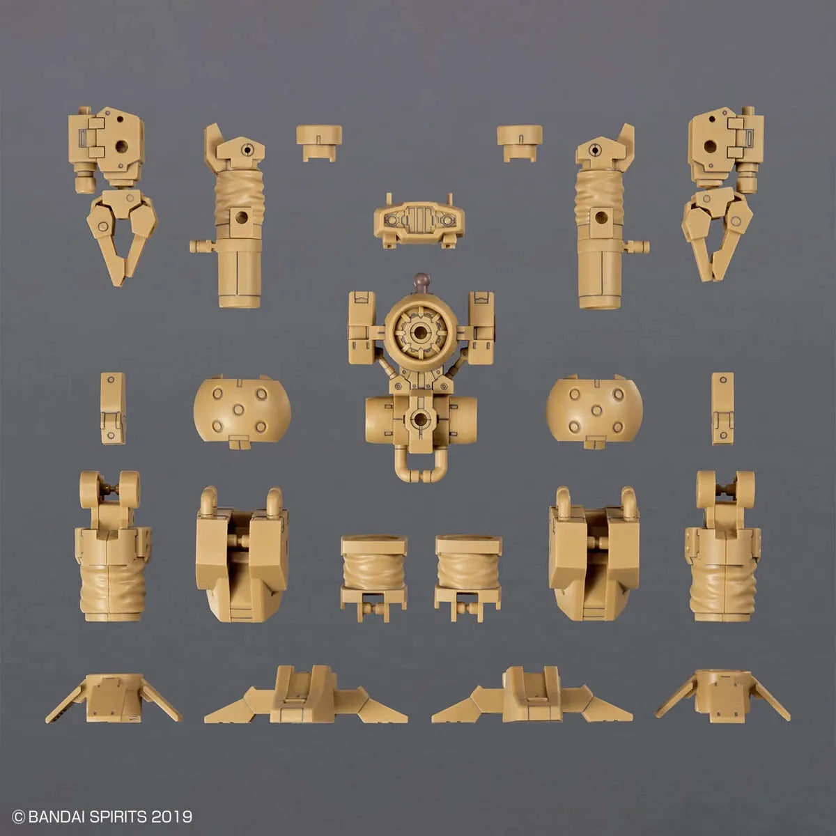 30 Minutes Missions 30MM 1/144 W-32 Option Parts Set 18 – unassembled option parts on grey backdrop