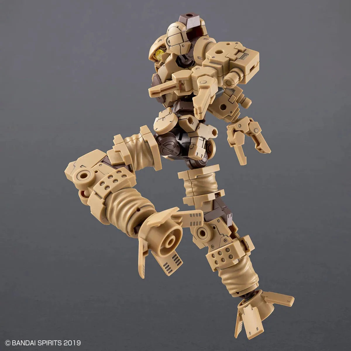 30 Minutes Missions 30MM 1/144 W-32 Option Parts Set 18 – assembled tan mech legs and arms in flight pose