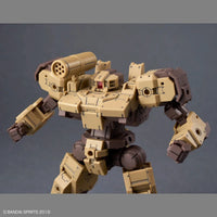30 Minutes Missions 30MM 1/144 W-32 Option Parts Set 18 – three-quarter view of built mech, tan and brown