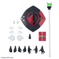 30 Minutes Sisters 30MS No.21 SIS-W00 Marical – all accessories laid out: shield, staff and hand parts
