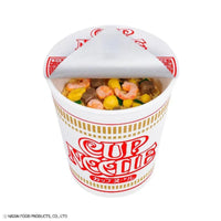 Best Hit Chronicle 1/1 Cup Noodle – opened lid revealing dried noodles and toppings