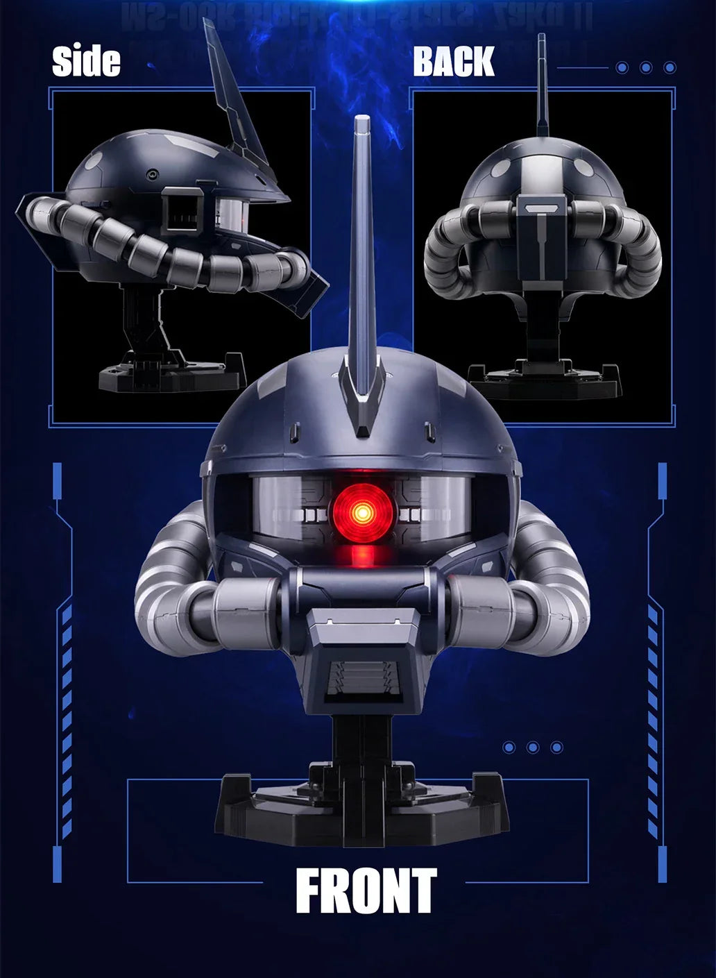 Bandai BN Head Collection Vol.7 MS-06R Black Tri-Stars' Zaku II - Kidultverse