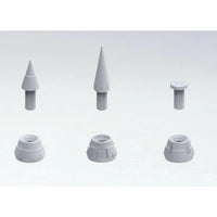 Builders Parts HD 1/100 MS Spike – three grey resin nose cones and bases