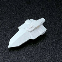 Builders Parts HD 1/144 MS Funnel – three-quarter view of unpainted white resin part