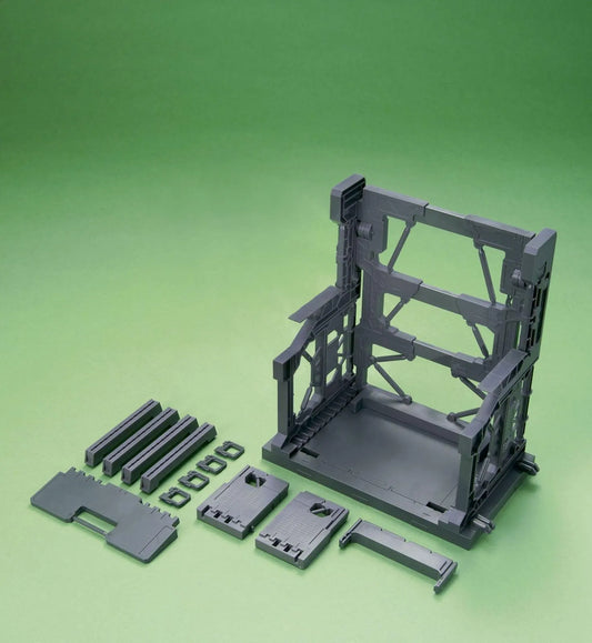 Bandai Builders Parts System Base 001 (Gunmetal) - Kidultverse