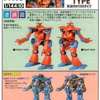 Combat Mecha Xabungle: 1/144 WM Galabagos Type – colour guide with front and rear views