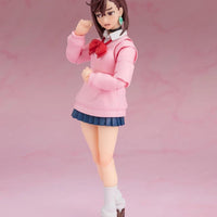 Dandadan: S.H.Figuarts Momo – full-length front view in pink sweater