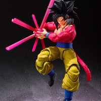 Dragon Ball GT: S.H.Figuarts Super Saiyan 4 Son Goku – action pose with pink energy blasts