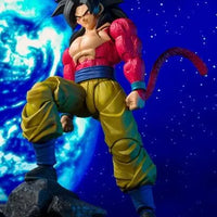 Dragon Ball GT: S.H.Figuarts Super Saiyan 4 Son Goku – low-angle action pose on rocky base