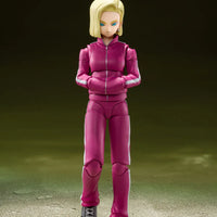 Dragon Ball Super: S.H.Figuarts Android 18 – full-length front view with arms crossed