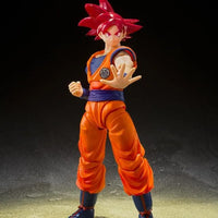 Bandai Dragon Ball Super: S.H.Figuarts Super Saiyan God Son Goku Saiyan God [Instilled With The Light of Righteous Hearts] - Kidultverse