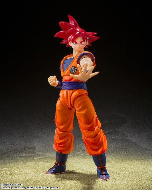 Bandai Dragon Ball Super: S.H.Figuarts Super Saiyan God Son Goku Saiyan God [Instilled With The Light of Righteous Hearts] - Kidultverse