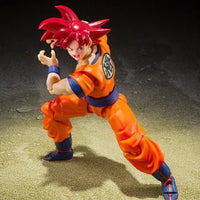 Bandai Dragon Ball Super: S.H.Figuarts Super Saiyan God Son Goku Saiyan God [Instilled With The Light of Righteous Hearts] - Kidultverse
