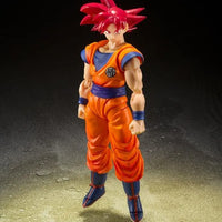 Bandai Dragon Ball Super: S.H.Figuarts Super Saiyan God Son Goku Saiyan God [Instilled With The Light of Righteous Hearts] - Kidultverse