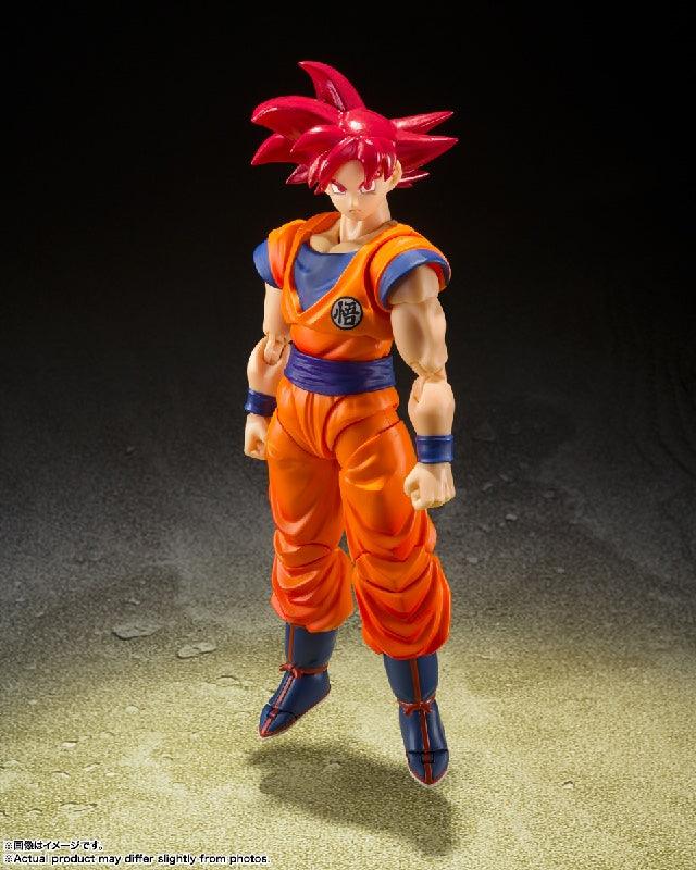 Bandai Dragon Ball Super: S.H.Figuarts Super Saiyan God Son Goku Saiyan God [Instilled With The Light of Righteous Hearts] - Kidultverse