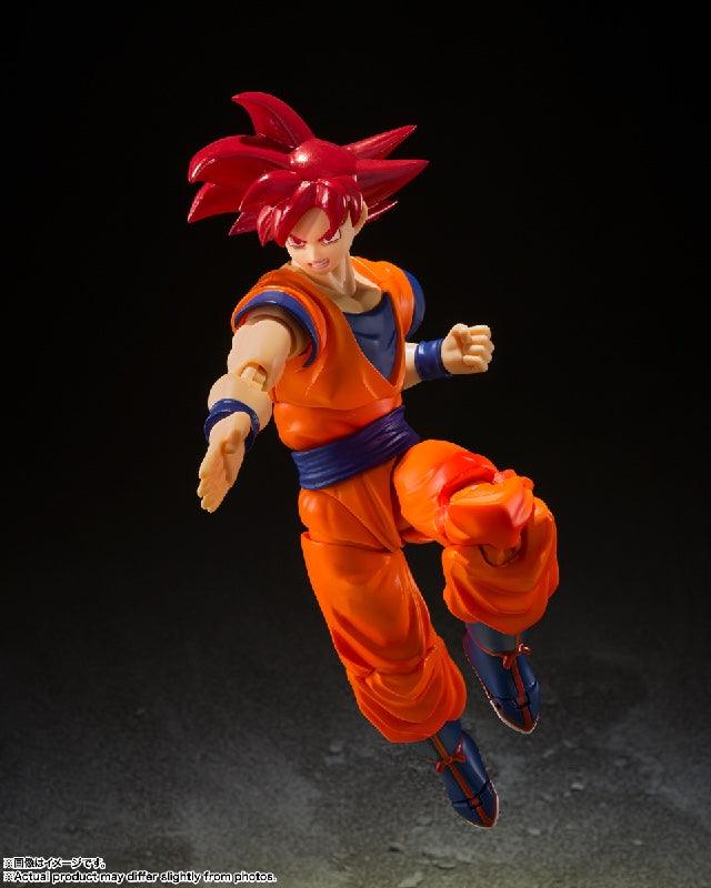 Bandai Dragon Ball Super: S.H.Figuarts Super Saiyan God Son Goku Saiyan God [Instilled With The Light of Righteous Hearts] - Kidultverse