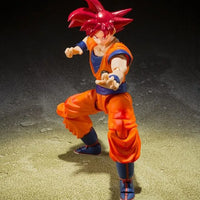 Bandai Dragon Ball Super: S.H.Figuarts Super Saiyan God Son Goku Saiyan God [Instilled With The Light of Righteous Hearts] - Kidultverse