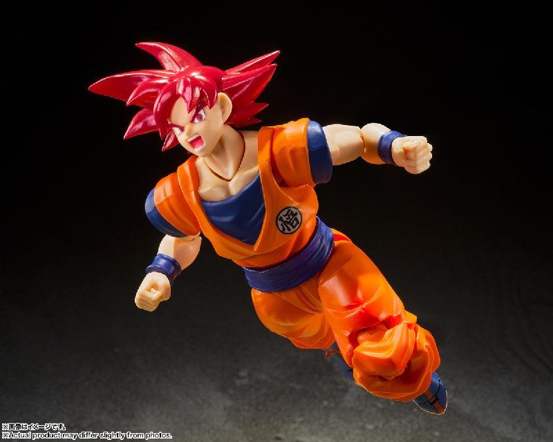 Bandai Dragon Ball Super: S.H.Figuarts Super Saiyan God Son Goku Saiyan God [Instilled With The Light of Righteous Hearts] - Kidultverse