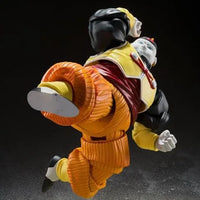 Dragon Ball Z: S.H.Figuarts Android 19 – rear three-quarter view in mid-air pose