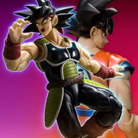 Dragon Ball Z: S.H.Figuarts Bardock – promotional key art with goku figure behind