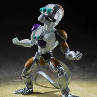 Dragon Ball Z: S.H.Figuarts Mecha Frieza – three-quarter front view on dark backdrop