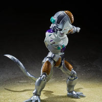 Dragon Ball Z: S.H.Figuarts Mecha Frieza – full-length front view on dark stage backdrop
