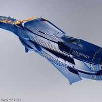DX Chogokin YF-21 – angled rear view with thrusters