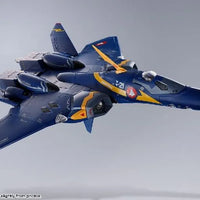 DX Chogokin YF-21 – angled flight pose in mid-air